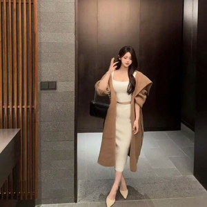 숄카라 니트 코트 아우터 가디건 여신 롱가디건 니트코트