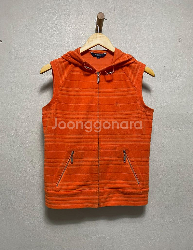버버리 로고 후드 베스트--0