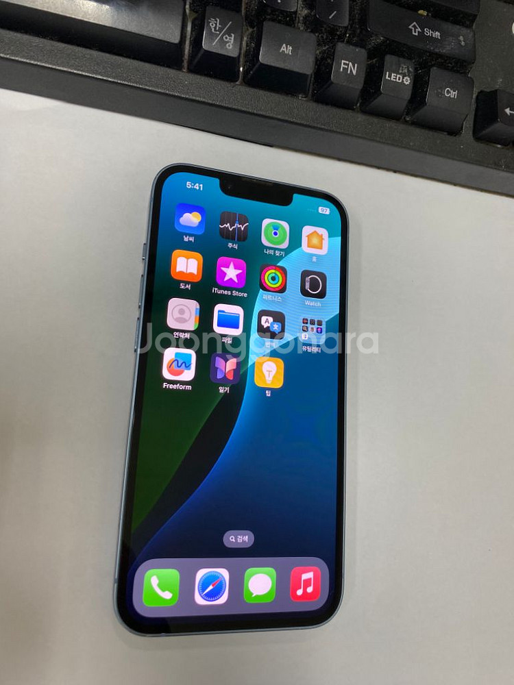 아이폰14 블루 A급 128GB 무잔상 배터리성능100--1