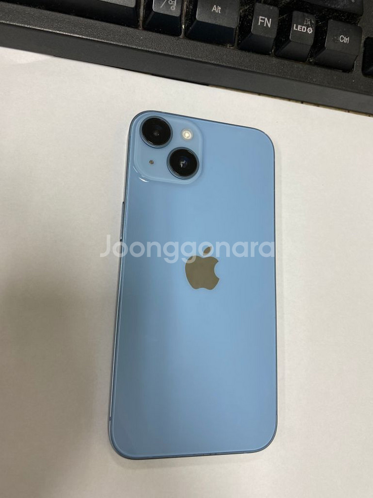 아이폰14 블루 A급 128GB 무잔상 배터리성능100--0