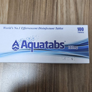 아쿠아탭스 167mg (살균소독제) 20개 팔아요.