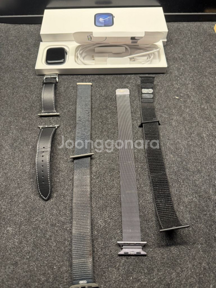 S급) 애플워치9 45mm 미드나이트 GPS+ 스트랩4--0