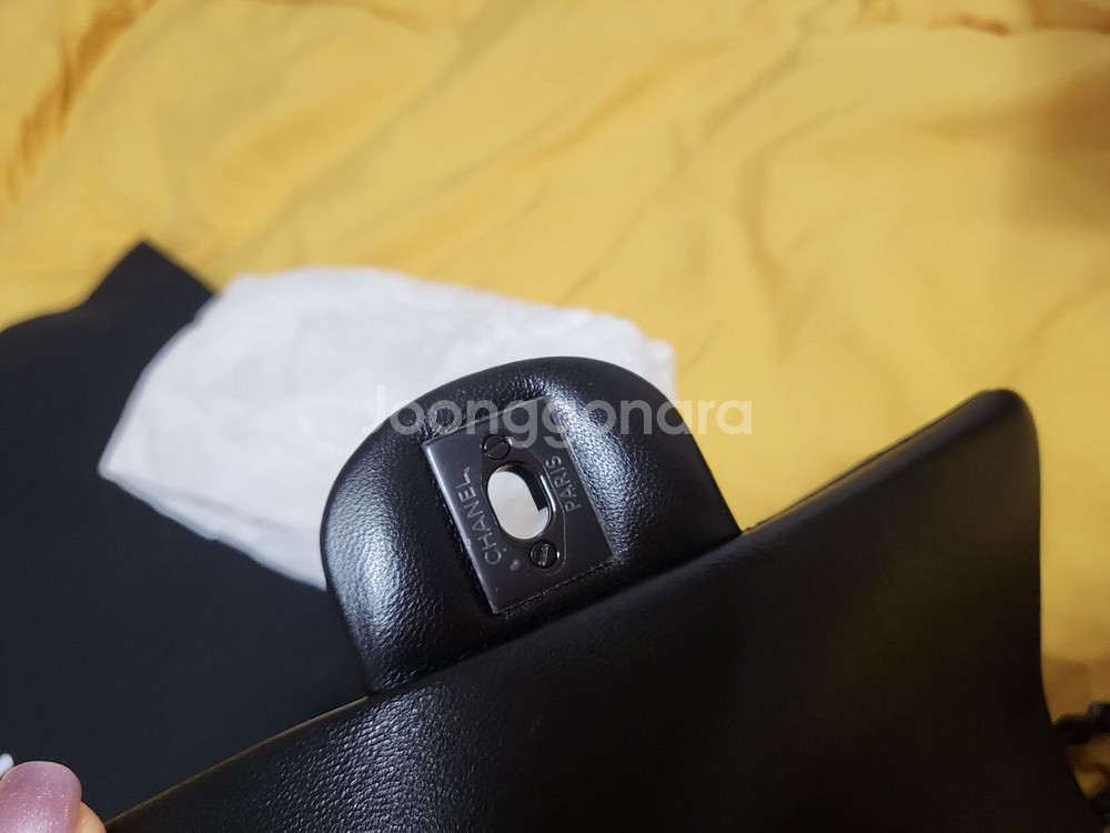 [샤넬] 탑핸들 뉴미니 블랙 램스킨--2