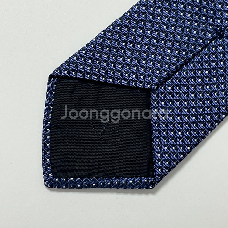 명품 발렌티노 넥타이 8.5cm 네이비 블루 믹스 컬러--5