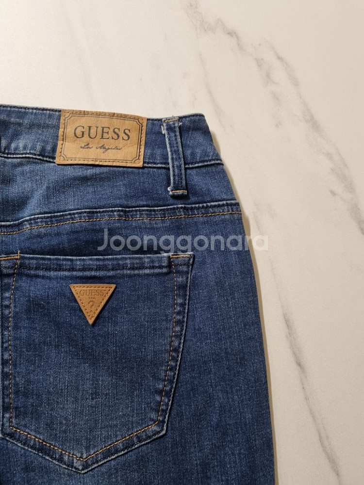 30)게스 로스앤젤레스 워싱 스판 일자청바지--2