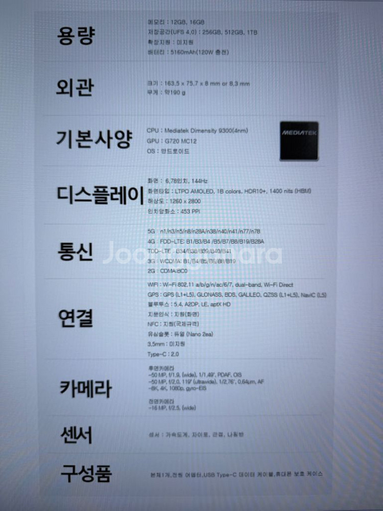 ViVo iQOO Neo9 Pro (S24동급) 팝니다--5
