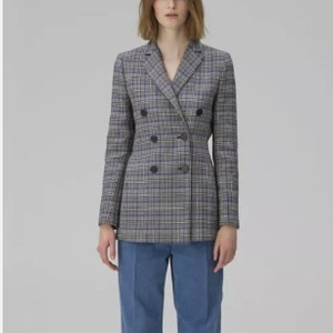 바이말렌비거 더블 브레스트 체크 자켓 34 사이즈 BY