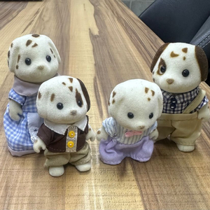 실바니안 올드 초콜릿 갈색 달마시안 가족