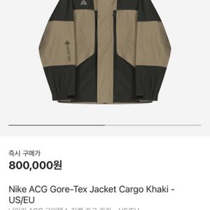 acg 고어텍스 바람막이 us L