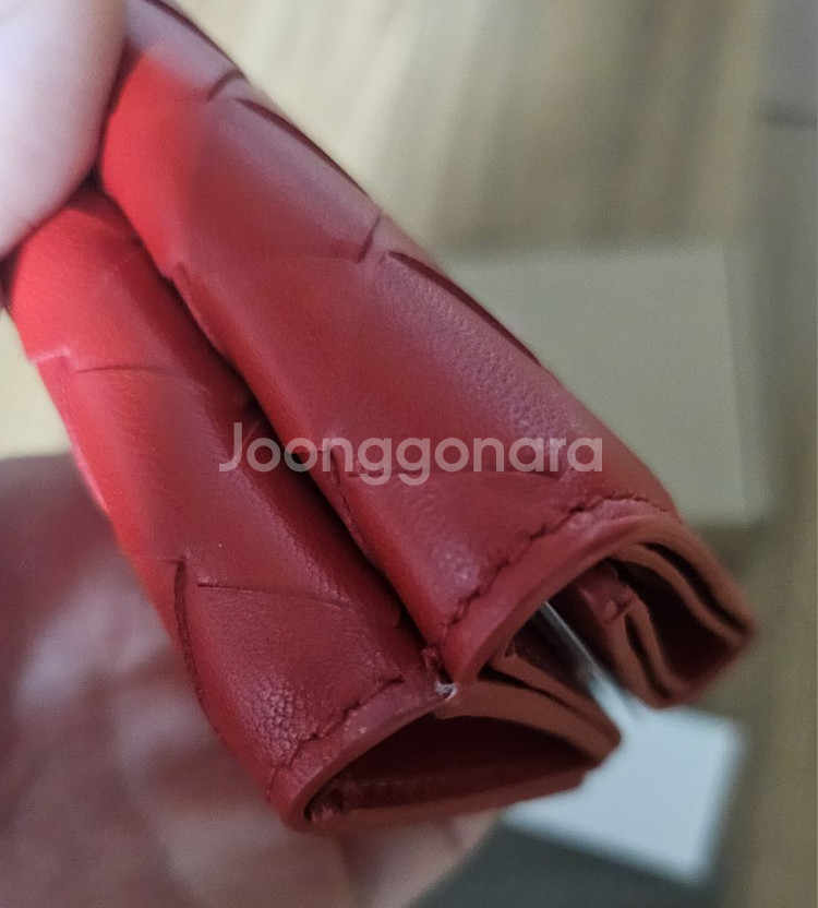 보테가베네타 지갑 레드 새상품--8
