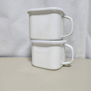 사각 범랑 화이트 냄비 1600ml