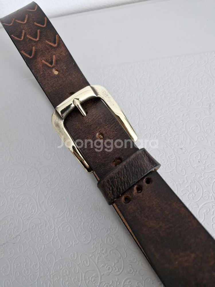 FULL GRAIN LEATHER 통가죽벨트 정품--8