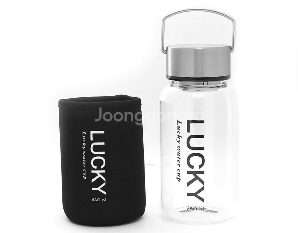 럭키 냉, 온 유리 보틀 세트 600ml--1