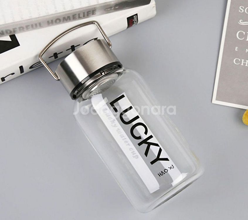 럭키 냉, 온 유리 보틀 세트 600ml--0