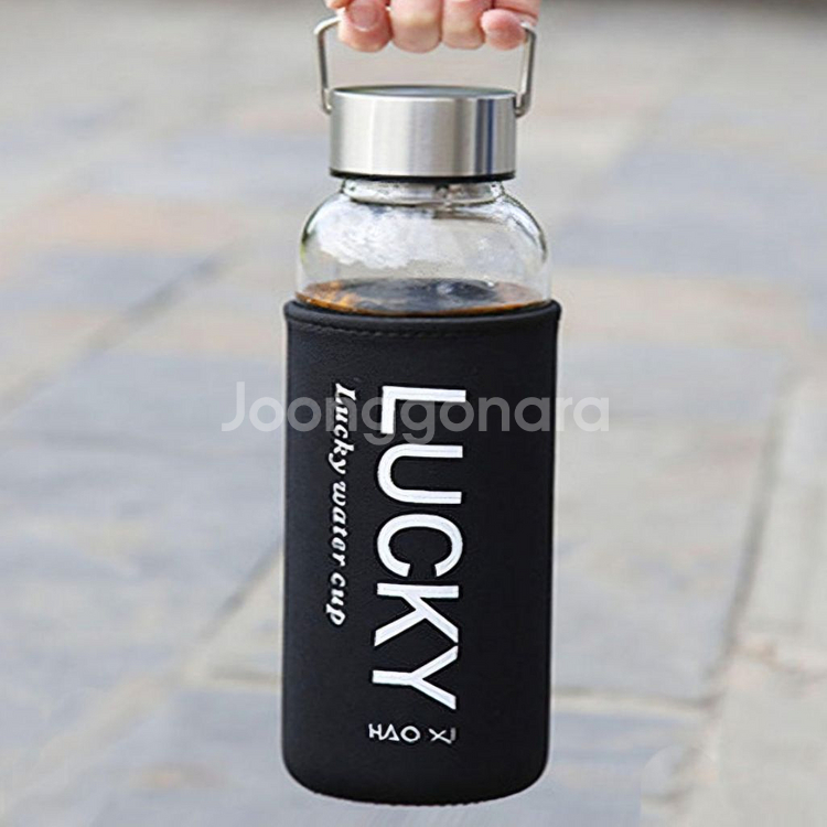 럭키 냉, 온 유리 보틀 세트 600ml--2