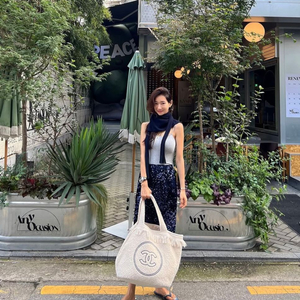 고걸 비즈 스커트 네이비 M