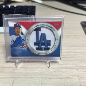 류현진 LA다져스 Topps 유니폼 패치 야구카드