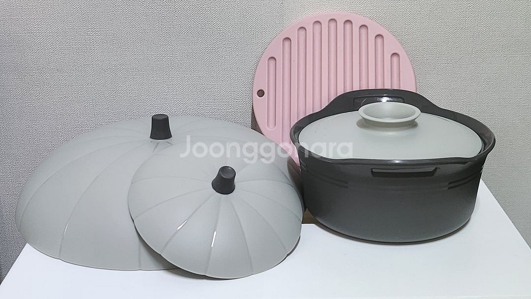 마미스테이블 실리콘 전자레인지 찜기 덮개 냄비받침--0