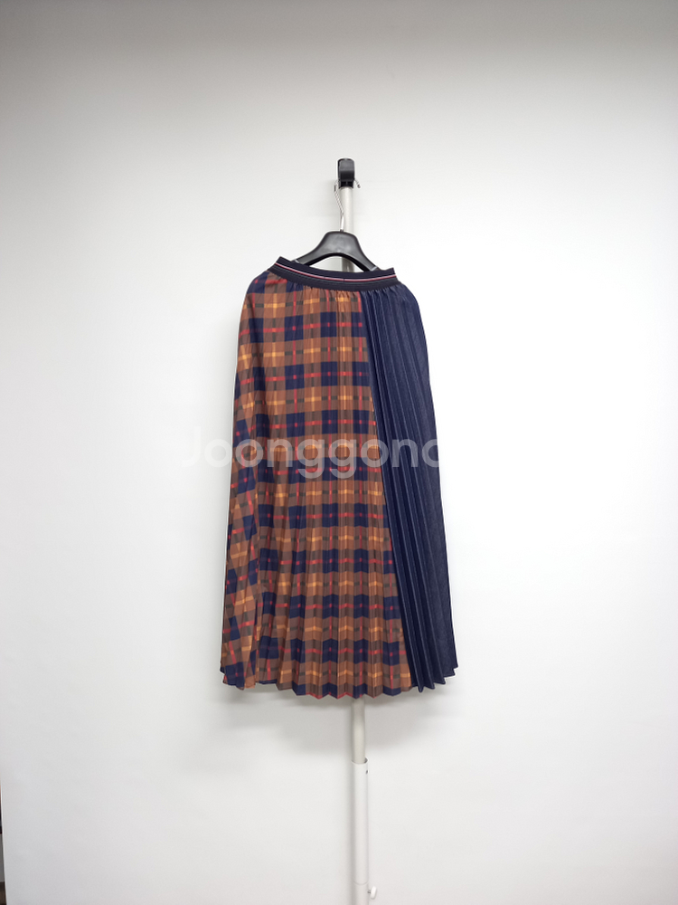 새 제시뉴욕 춘추동 플리츠 플레어 롱 스커트 44--1