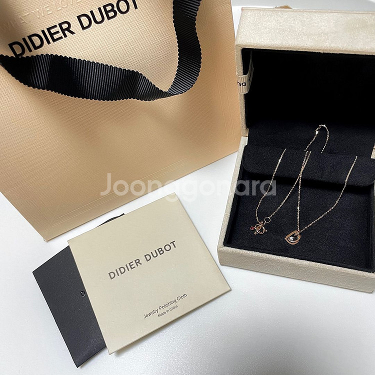 디디에두보 14k 금 목걸이 더블디 새상품--0