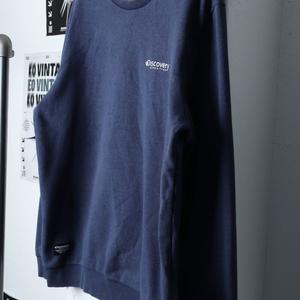 (2XL) 디스커버리 맨투맨 티셔츠 빅사이즈 네이비