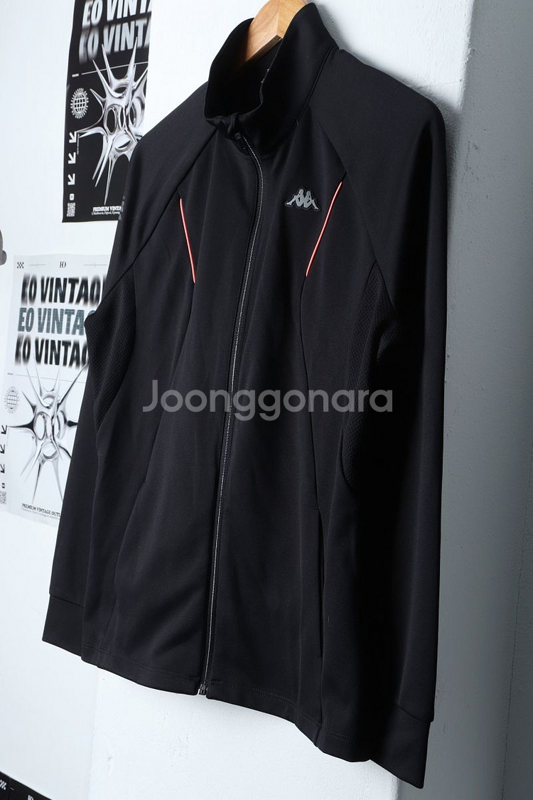 W(XL) 카파 집업 바람막이 점퍼자켓 블랙 올드스쿨--0