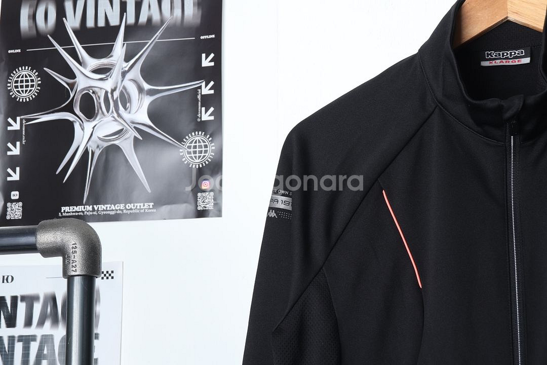 W(XL) 카파 집업 바람막이 점퍼자켓 블랙 올드스쿨--2