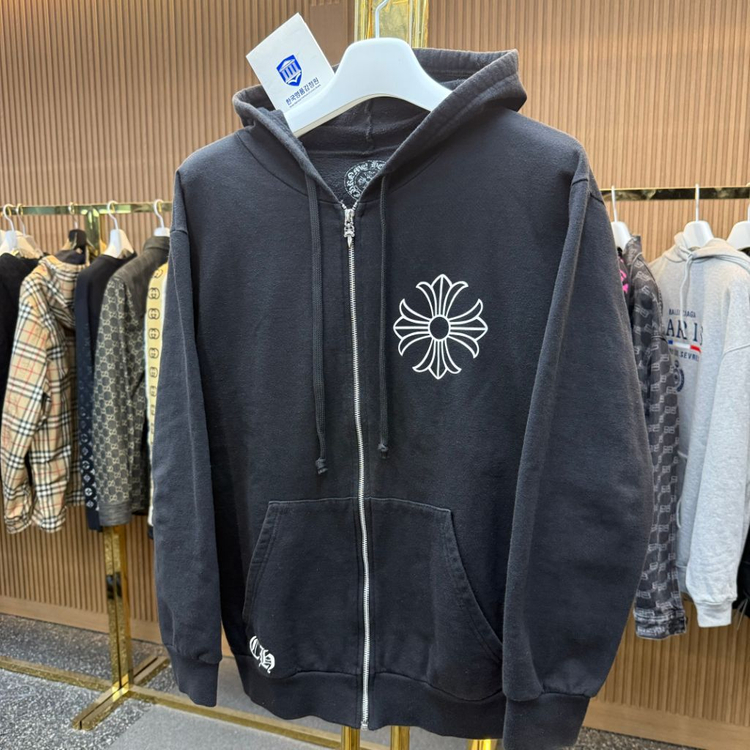 [XL사이즈]크롬하츠 플러스 로고 후드집업--1