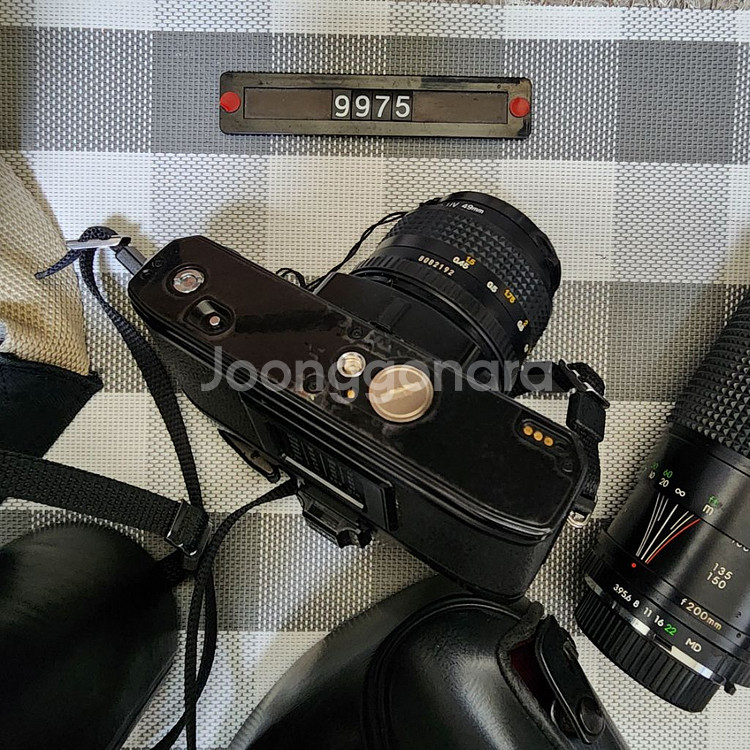 미놀타 X-300 블랙바디 필름카메라 렌즈 2개 가방세--3
