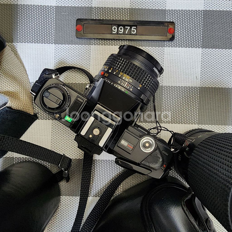 미놀타 X-300 블랙바디 필름카메라 렌즈 2개 가방세--2
