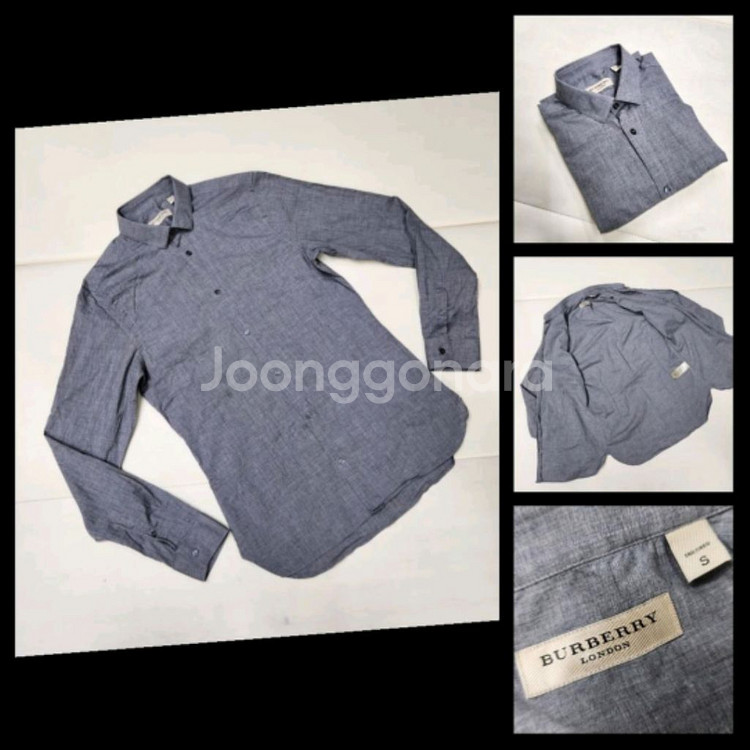 정품 버버리 남성 슬림 셔츠 남방 S (90~95)--0
