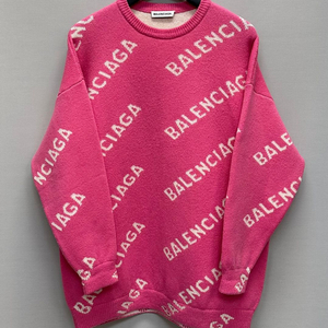 발렌시아가 레터링 로고 올오버 오버핏 니트 ( 여성 )