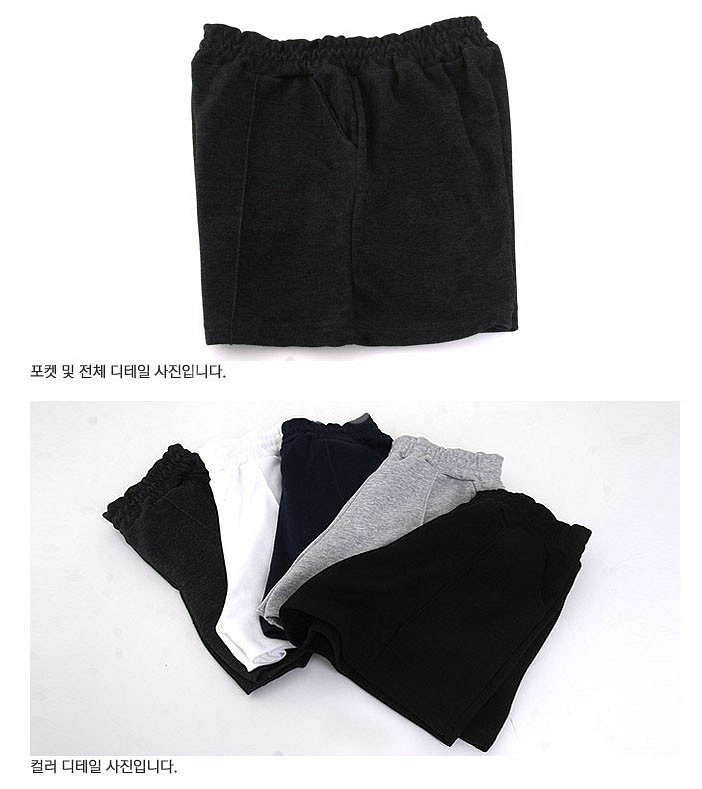 핀턱 3부 트레이닝반바지--7
