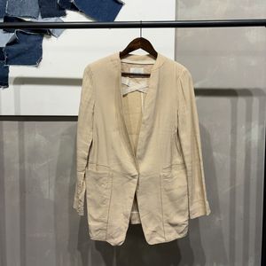 (95) 미샤 여성 캐주얼 린넨 카라리스 블레이저 자켓