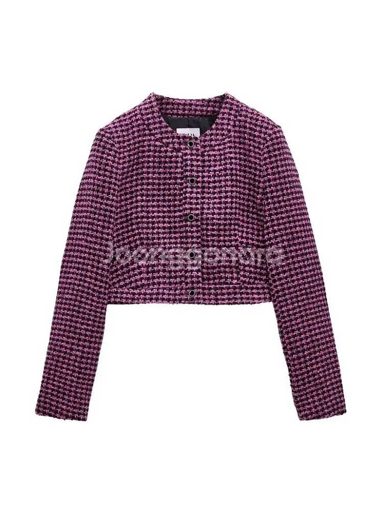 Zara 자라 핑크 트위드 자켓 s--0