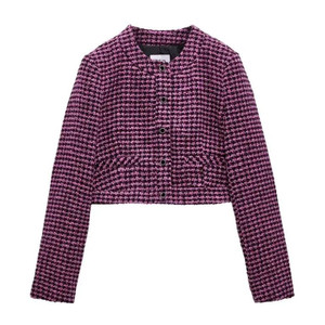 Zara 자라 핑크 트위드 자켓 s