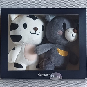범이곰이 강원도 마스코트 범이 곰이 캐릭터 인형 세트