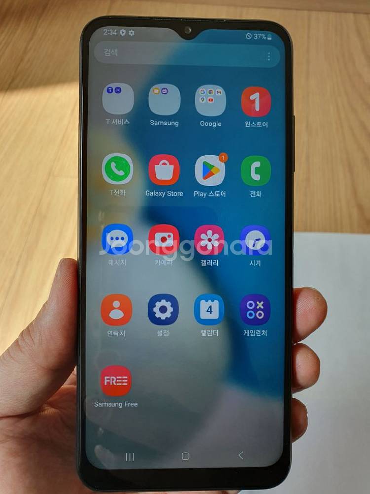휴대폰 갤럭시 와이드5 블루 128G 팝니다.--0