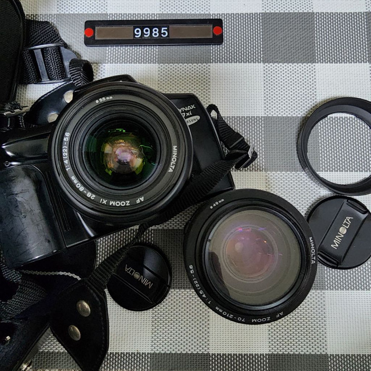 미놀타 다이낙스 7 xi 필름카메라 렌즈2개 가방세트 이미지