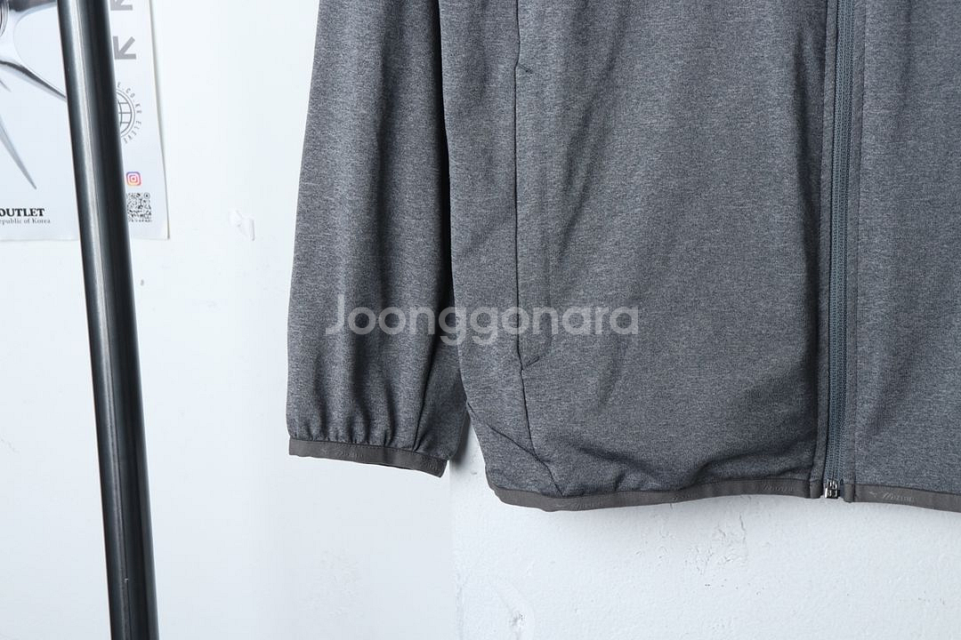 (L) 미즈노 집업 바람막이 점퍼자켓 그레이 올드스쿨--3