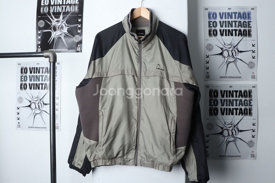 (XL) 헤드 집업 바람막이 점퍼자켓 그레이 올드스쿨--1