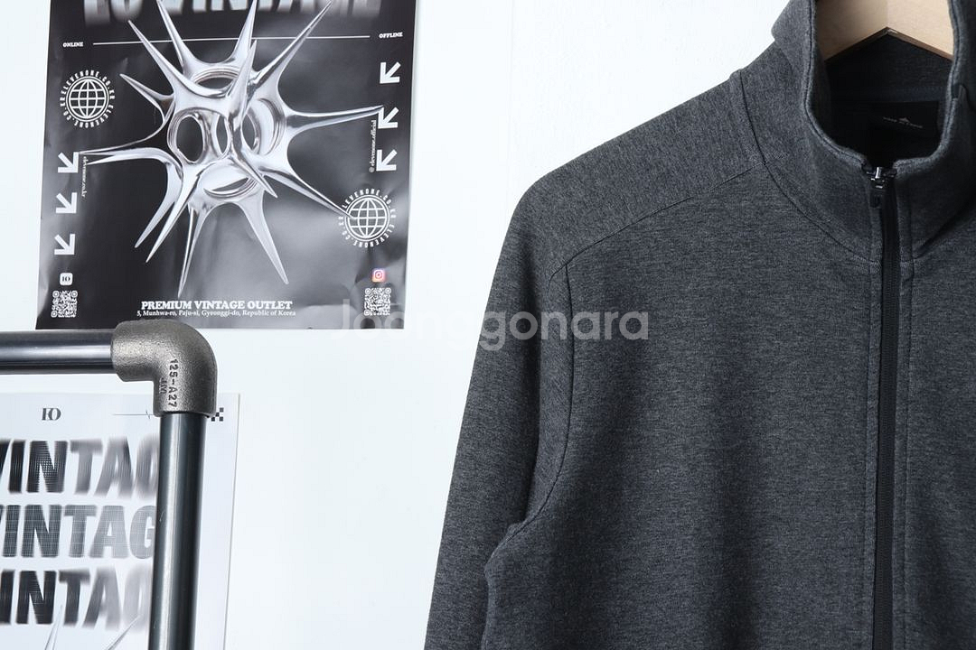 (L) 아디다스 집업 바람막이 점퍼자켓 차콜 올드스쿨--2