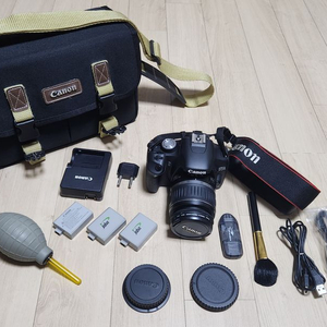 캐논 DSLR 500D + 18-55 + 배터리 3개