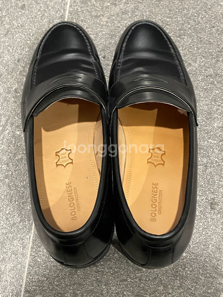 남성 소가죽 페니로퍼/270/블랙--4
