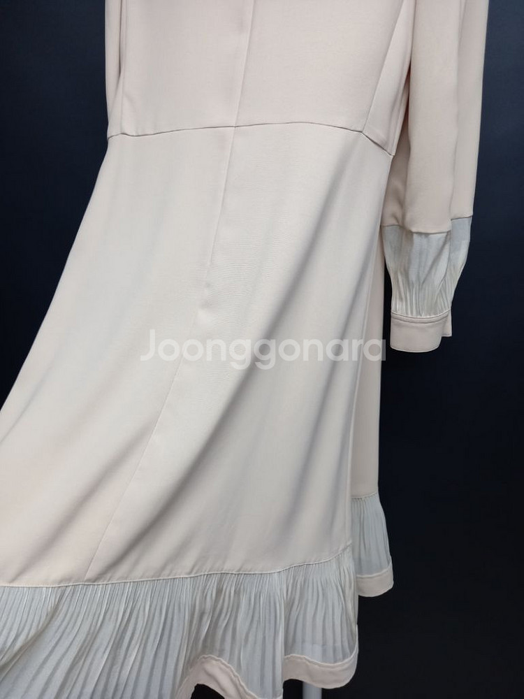 시스템 춘추 오간자배색 맥시 롱 원피스 44.55--4