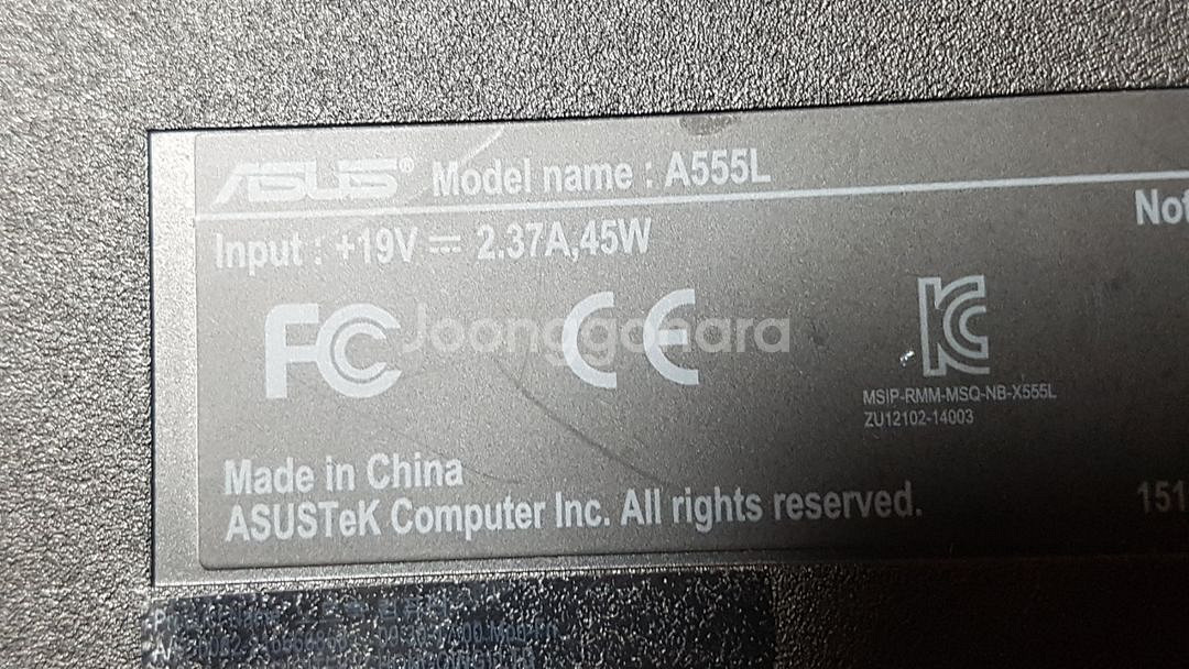 ASUS A555L 노트북 15.6인치--4