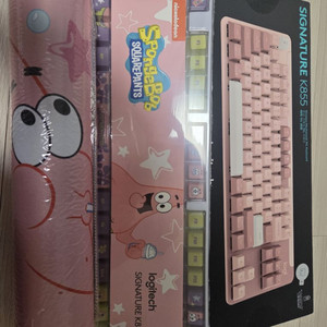 k855 로지텍 키보드 스펀지밥