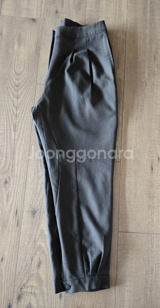 66~보통 77) iSae 이새 울 핀턱주름팬츠--6
