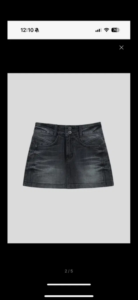 애즈온 어텀 스커트 블랙 s 이미지