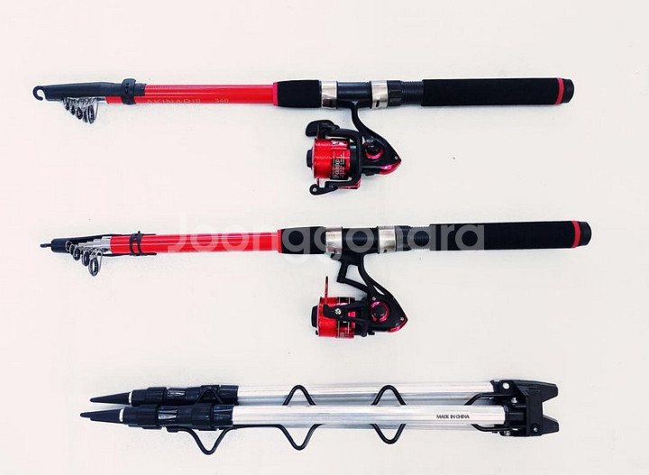 원투대3.4m 2대+4000번릴 2대+릴줄+삼각받침대--0